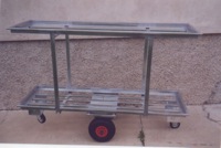 carrello anossidabile con ruote pneumatiche